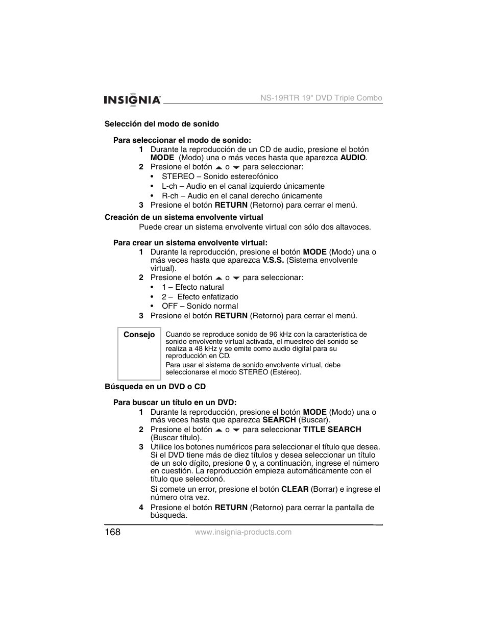 Insignia NS-19RTR User Manual | Page 169 / 190