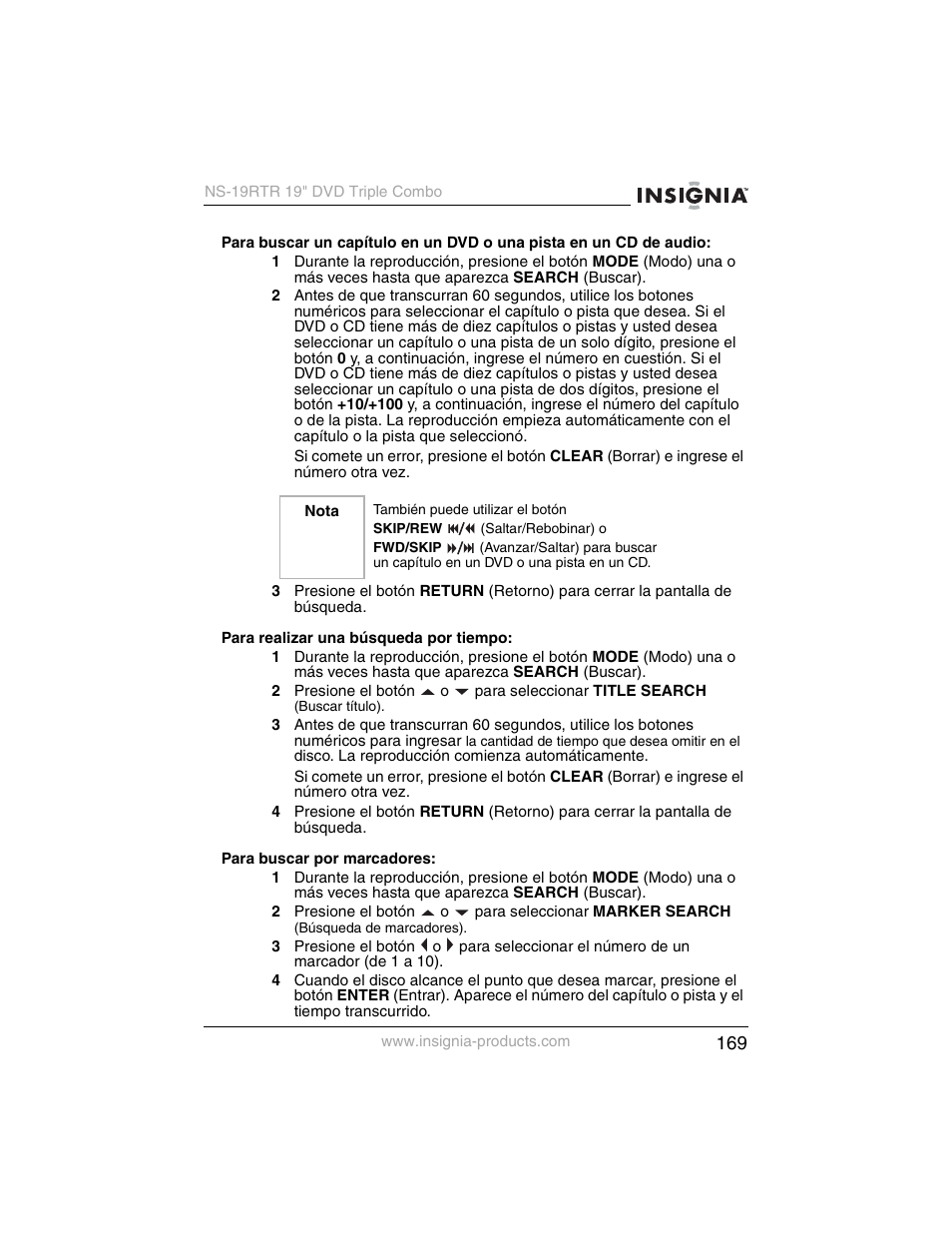 Insignia NS-19RTR User Manual | Page 170 / 190