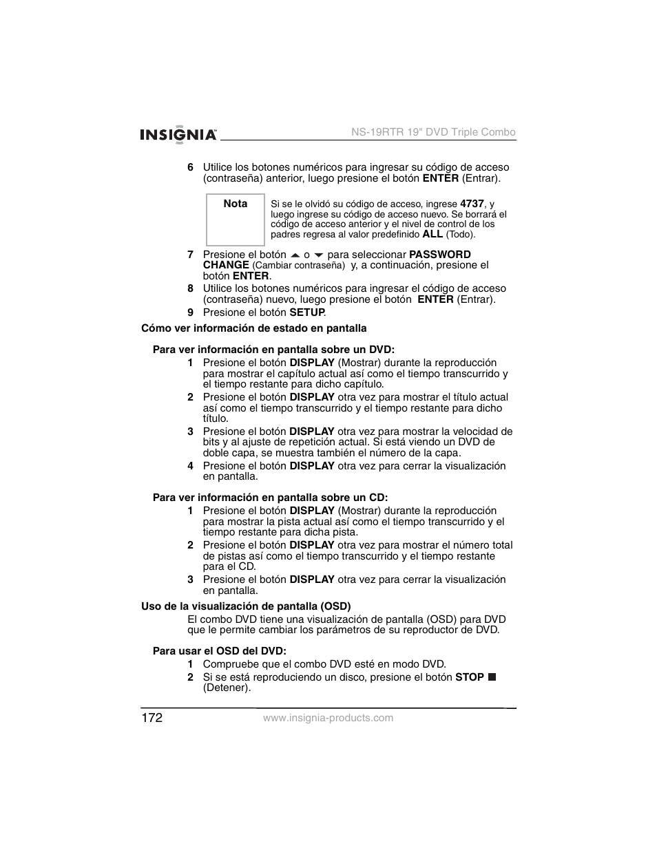 Insignia NS-19RTR User Manual | Page 173 / 190