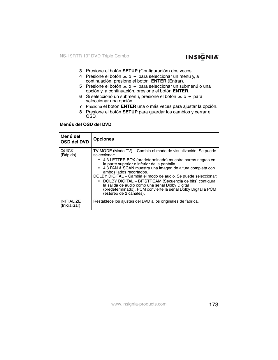 Insignia NS-19RTR User Manual | Page 174 / 190