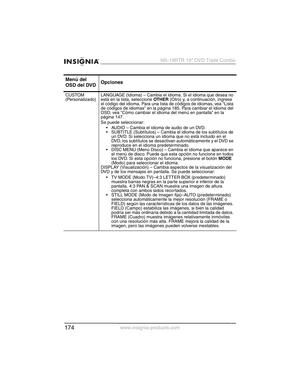 Insignia NS-19RTR User Manual | Page 175 / 190