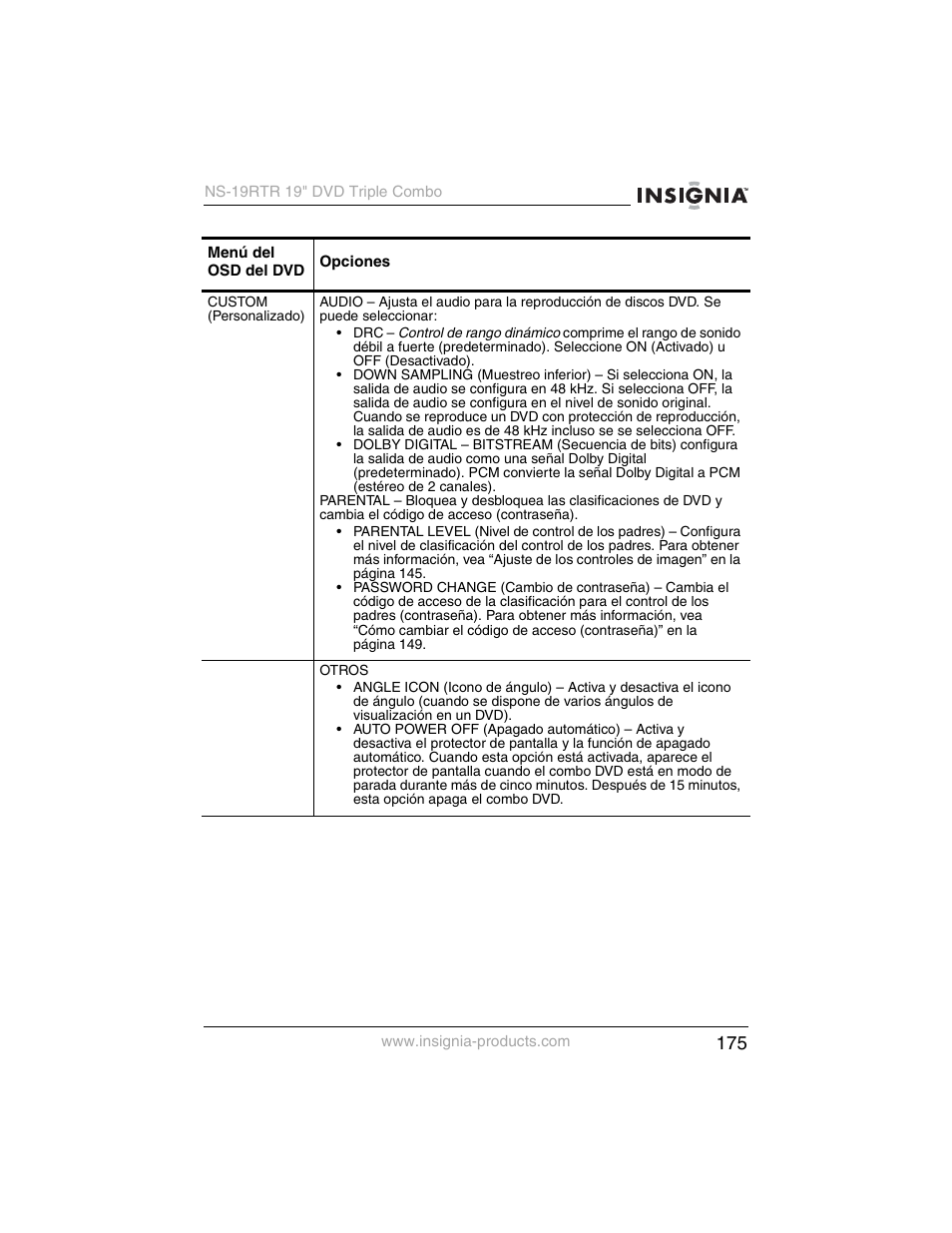Insignia NS-19RTR User Manual | Page 176 / 190