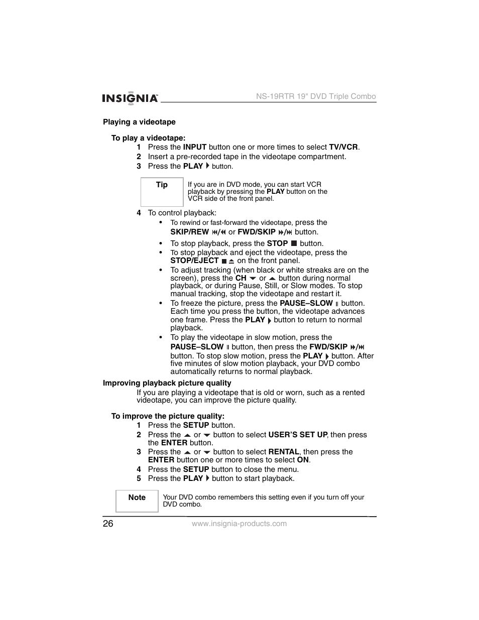 Insignia NS-19RTR User Manual | Page 27 / 190