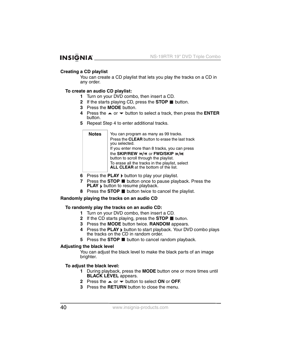 Insignia NS-19RTR User Manual | Page 41 / 190
