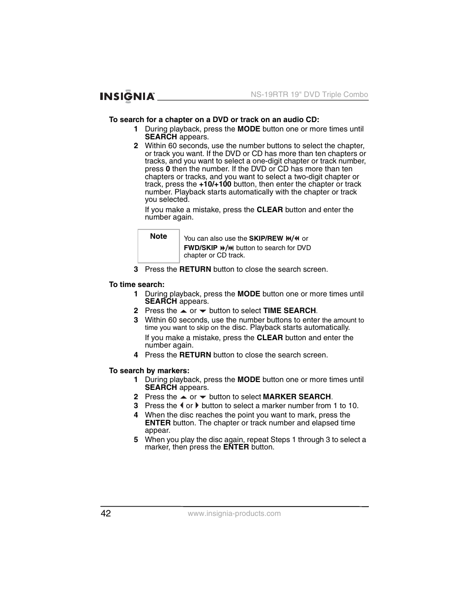 Insignia NS-19RTR User Manual | Page 43 / 190