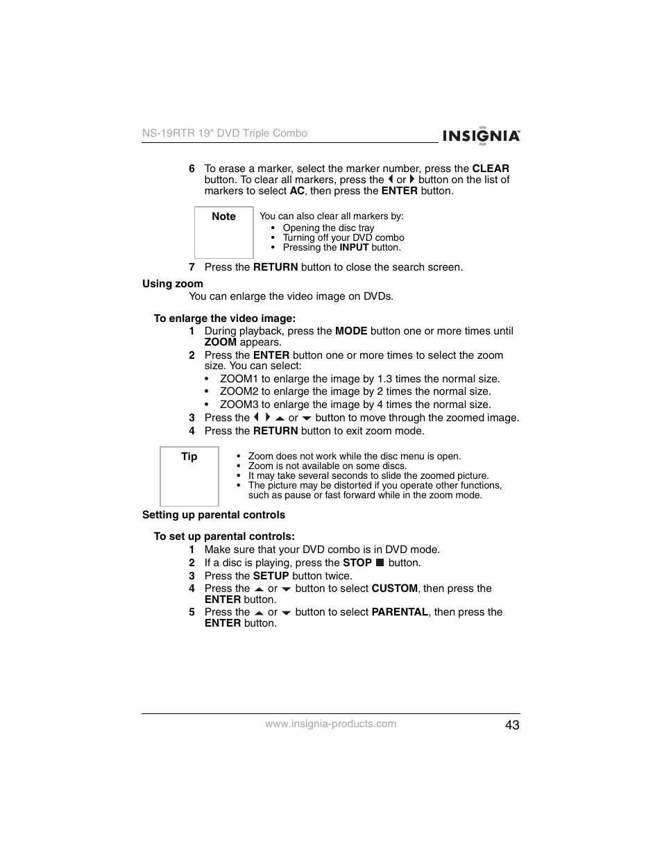 Insignia NS-19RTR User Manual | Page 44 / 190
