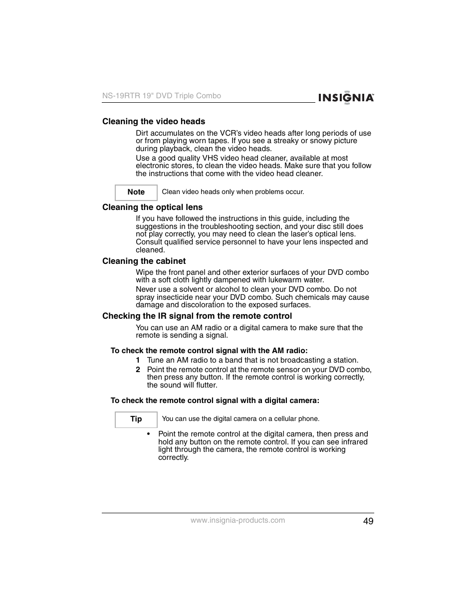 Insignia NS-19RTR User Manual | Page 50 / 190