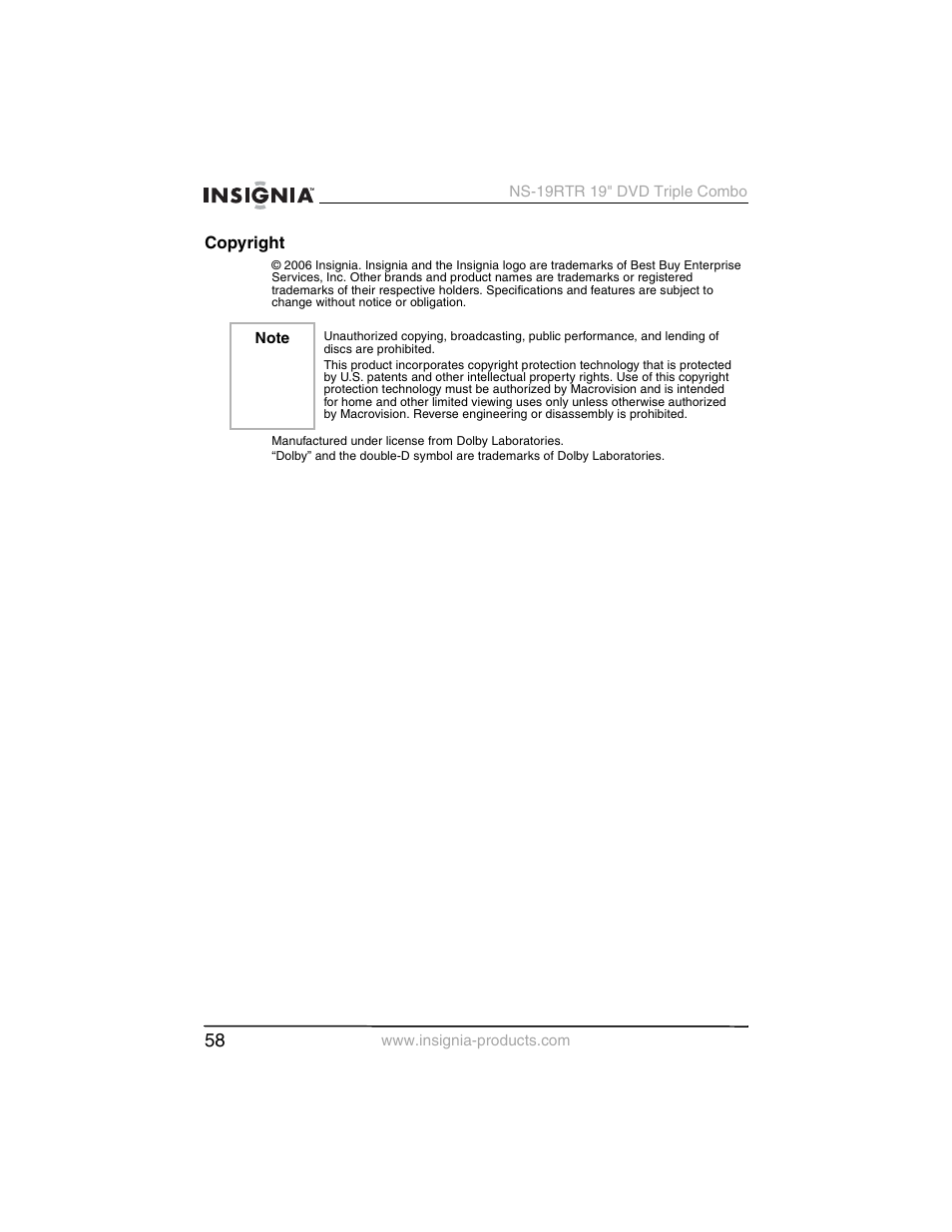 Insignia NS-19RTR User Manual | Page 59 / 190