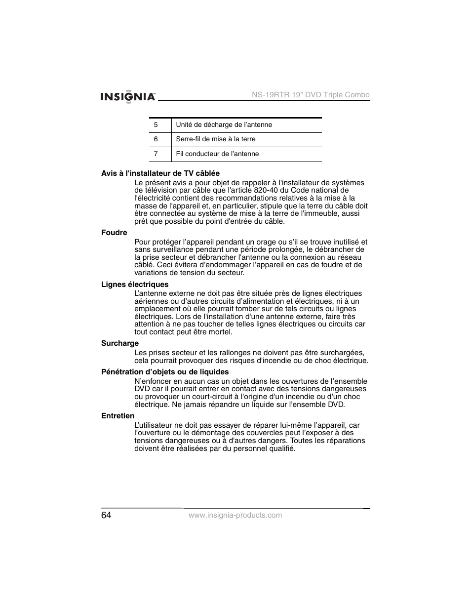 Insignia NS-19RTR User Manual | Page 65 / 190