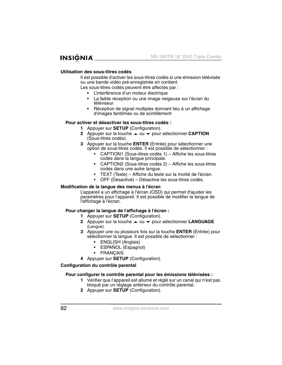 Insignia NS-19RTR User Manual | Page 83 / 190