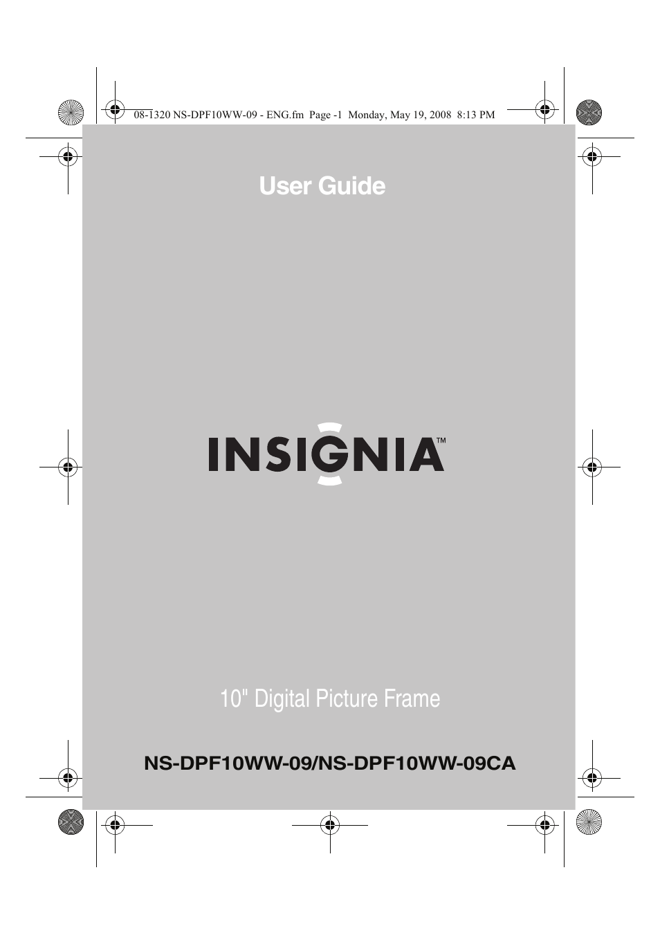 Insignia NS-DPF10WW-09CA User Manual | 48 pages