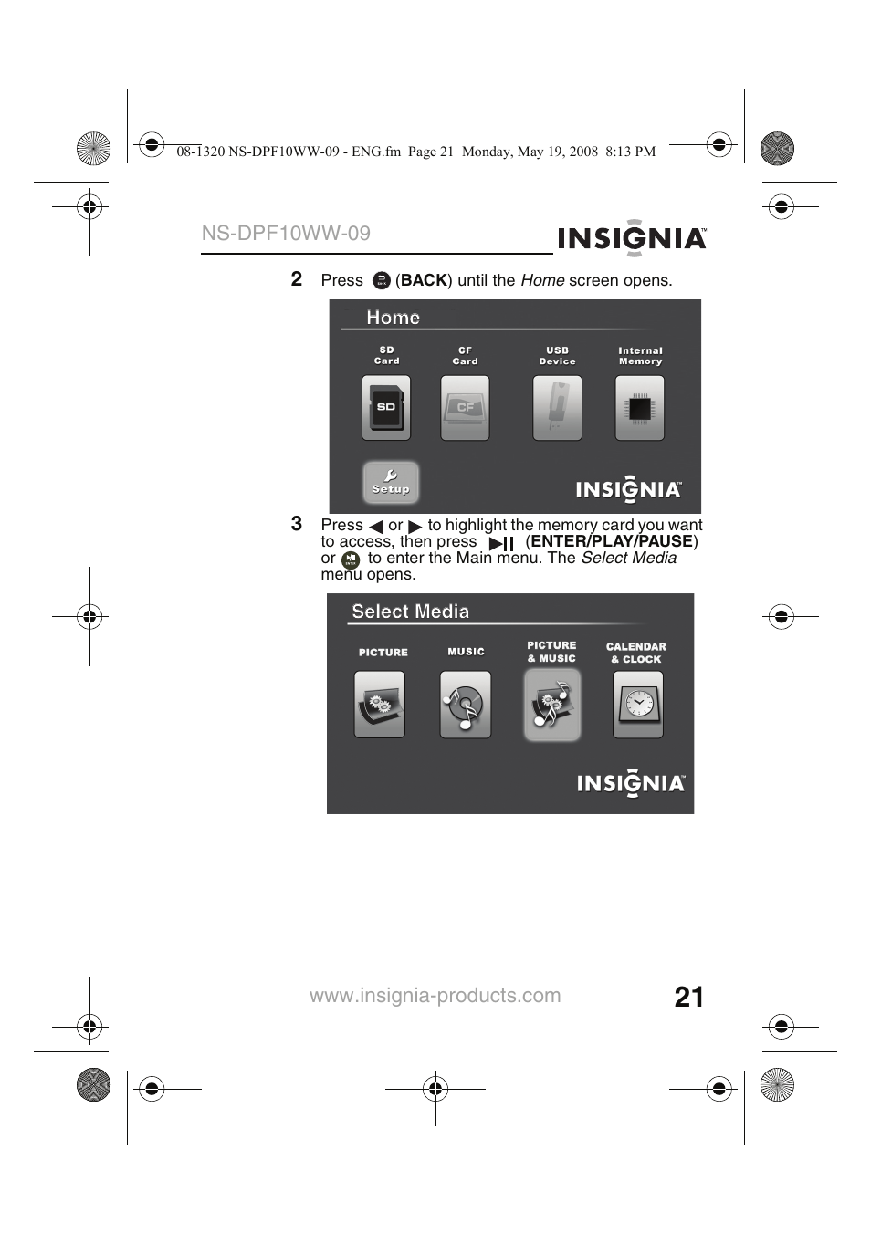 Insignia NS-DPF10WW-09CA User Manual | Page 23 / 48