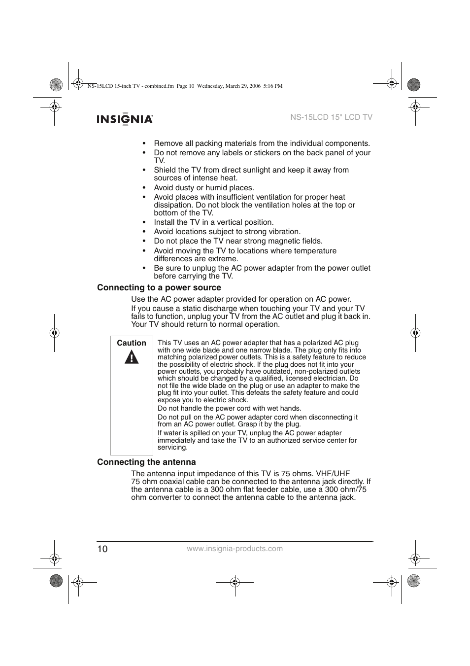Insignia NS-15LCD User Manual | Page 11 / 90