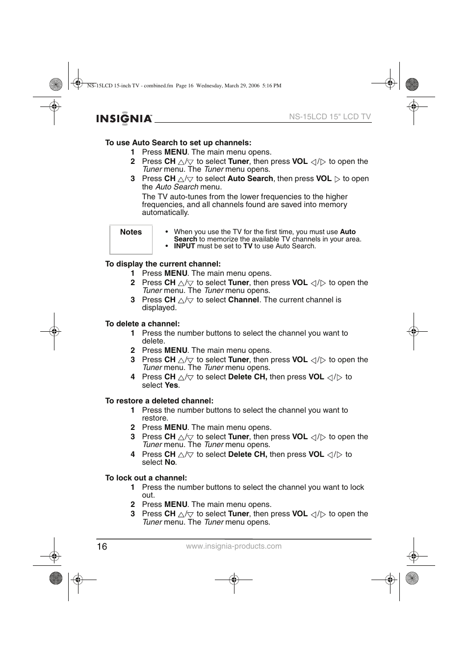Insignia NS-15LCD User Manual | Page 17 / 90