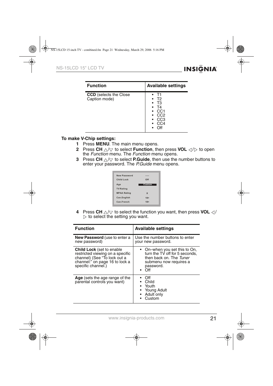 Insignia NS-15LCD User Manual | Page 22 / 90