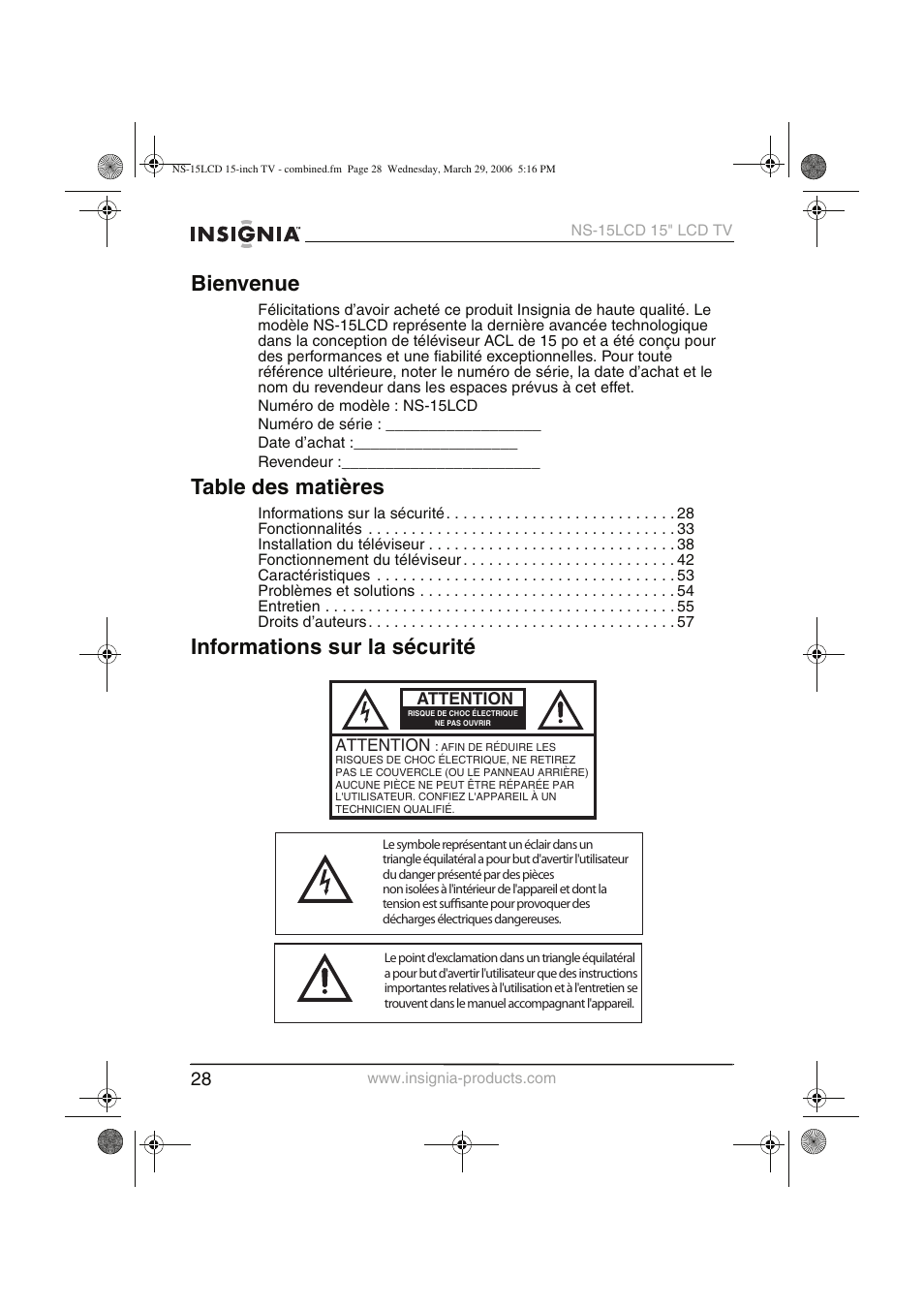 Insignia NS-15LCD User Manual | Page 29 / 90