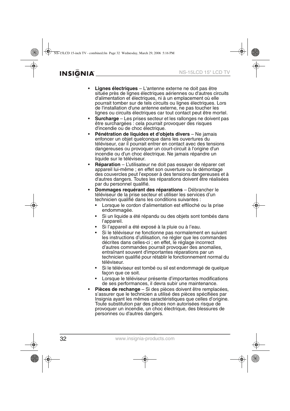 Insignia NS-15LCD User Manual | Page 33 / 90