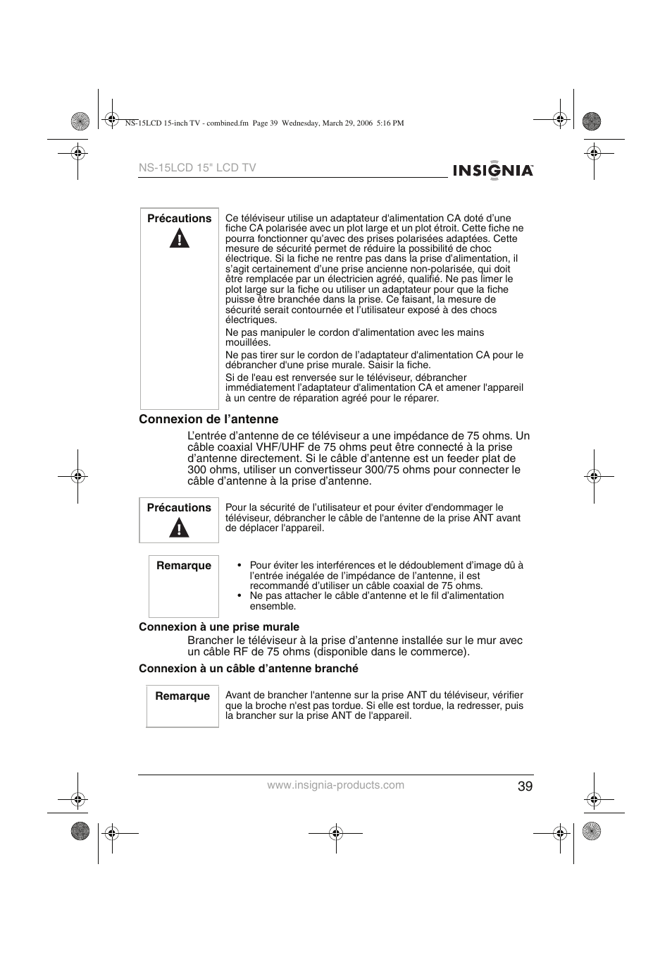Insignia NS-15LCD User Manual | Page 40 / 90