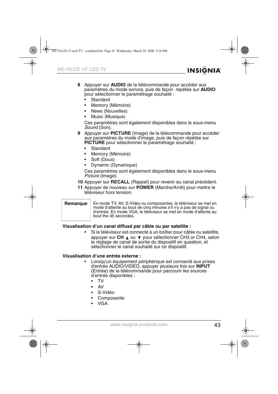 Insignia NS-15LCD User Manual | Page 44 / 90