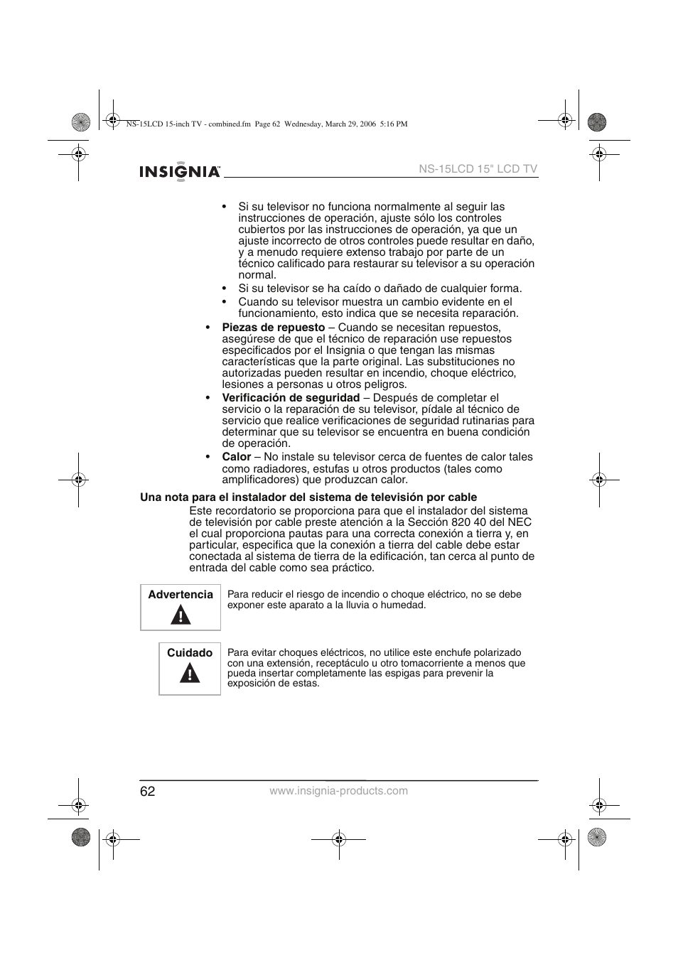 Insignia NS-15LCD User Manual | Page 63 / 90