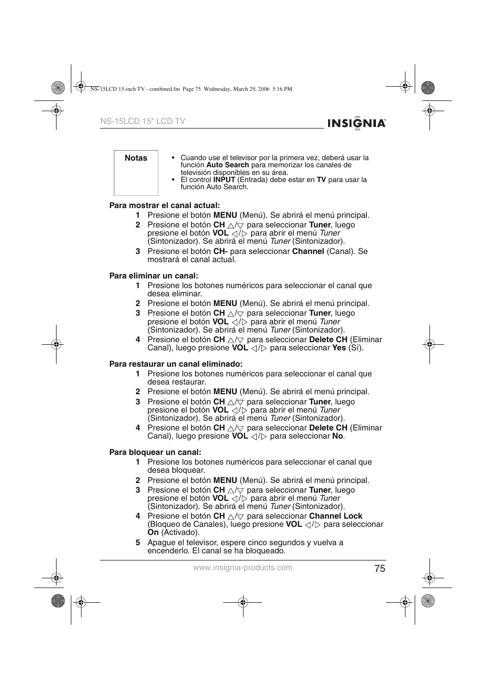 Insignia NS-15LCD User Manual | Page 76 / 90