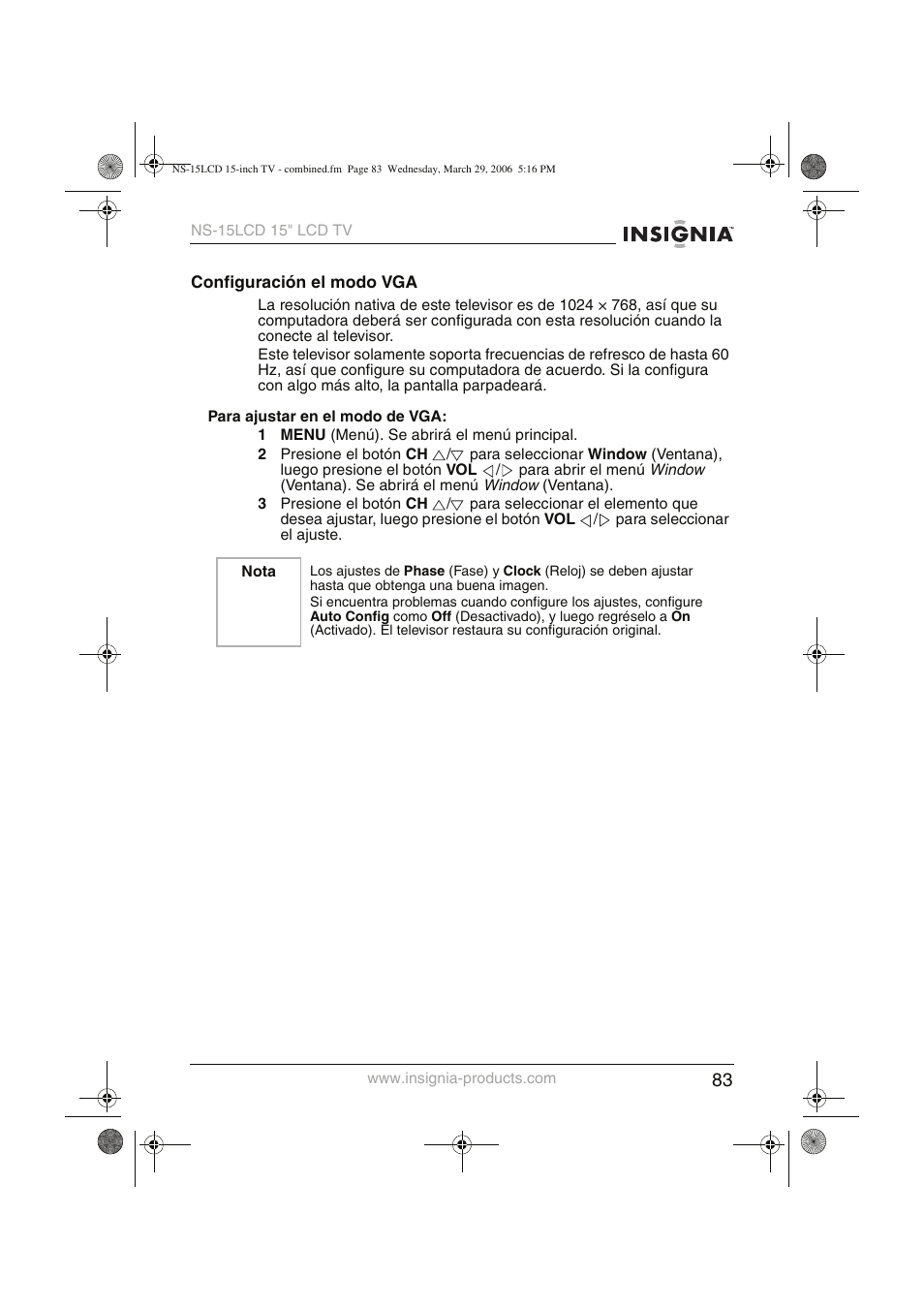 Insignia NS-15LCD User Manual | Page 84 / 90