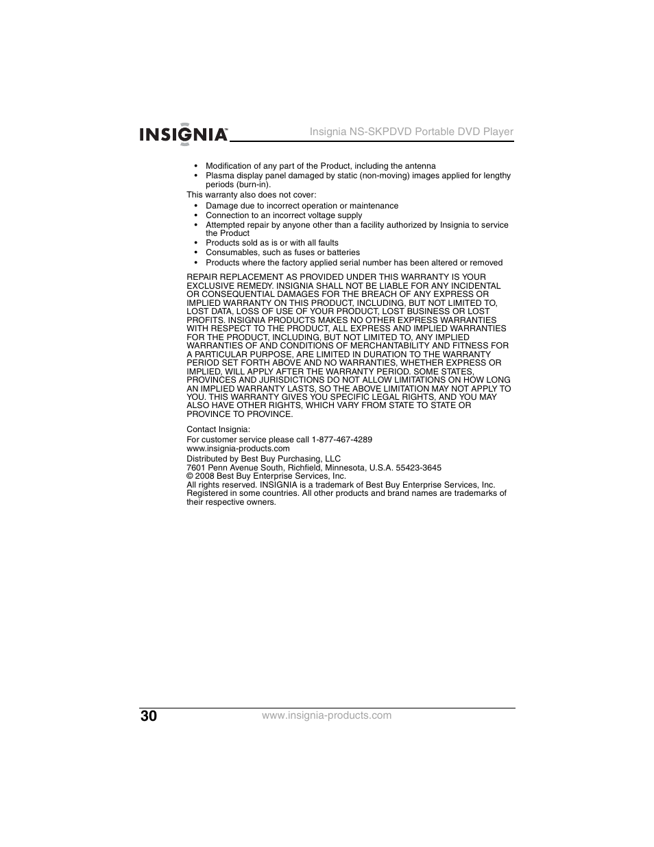 Insignia NS-SKPDVD User Manual | Page 32 / 36
