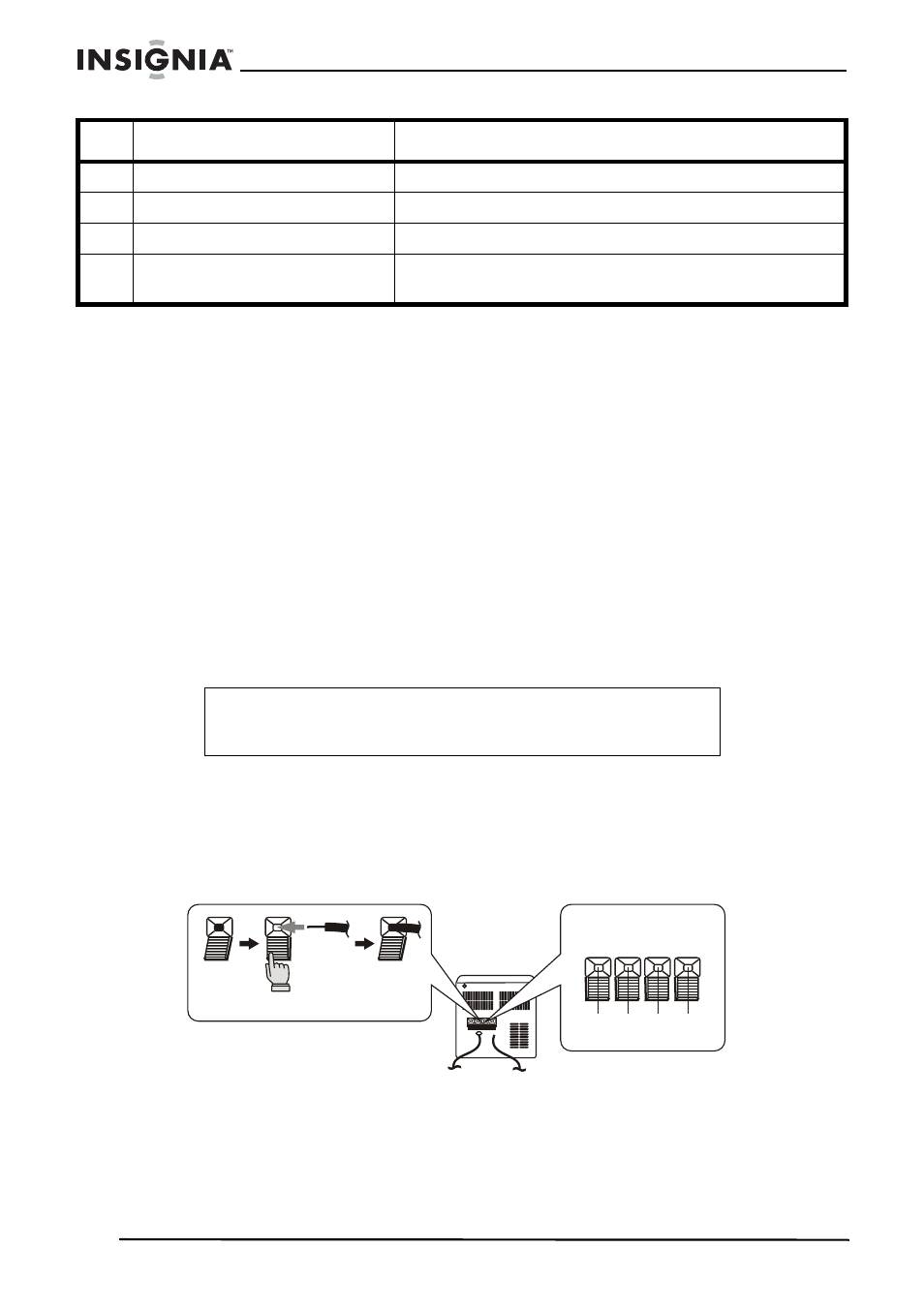 Setting up your shelf system, Connecting the power cord, To use ac power | Connecting the speakers | Insignia NS-A2110 User Manual | Page 8 / 50