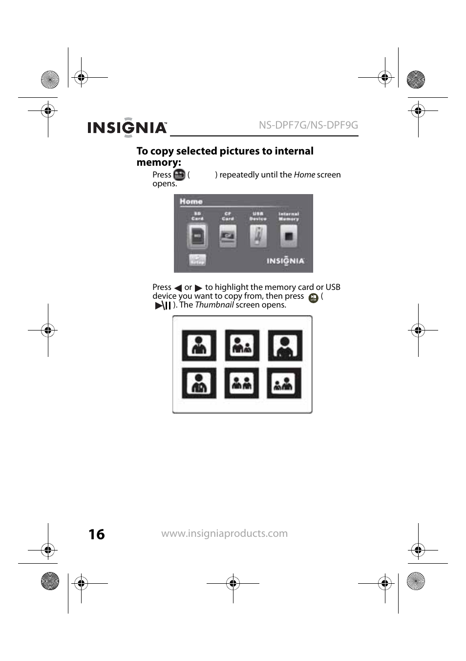 Insignia NS-DPF7G User Manual | Page 15 / 33