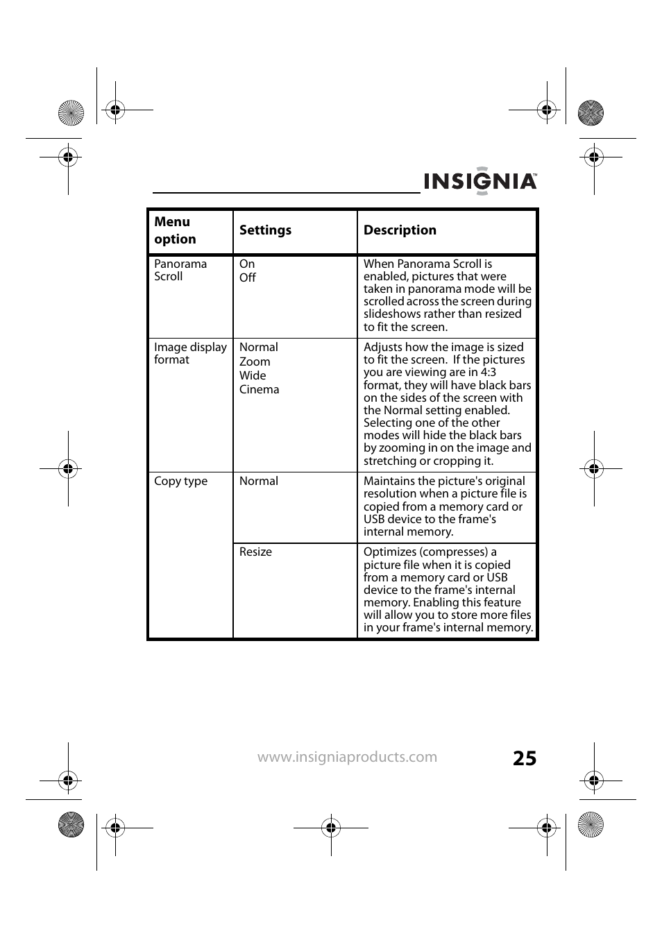 Insignia NS-DPF7G User Manual | Page 24 / 33