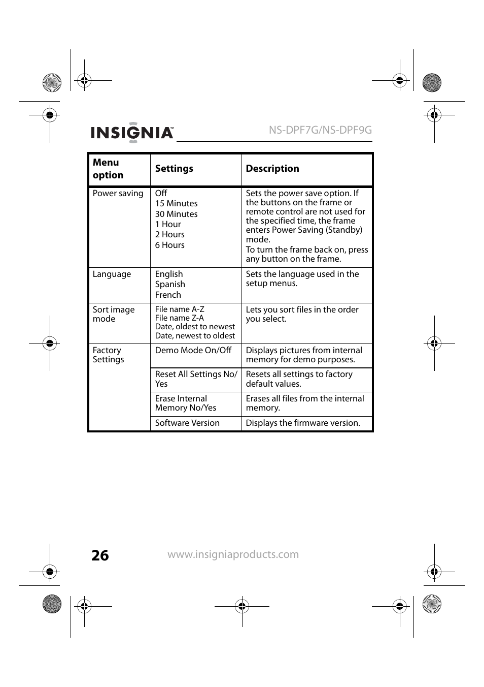 Insignia NS-DPF7G User Manual | Page 25 / 33