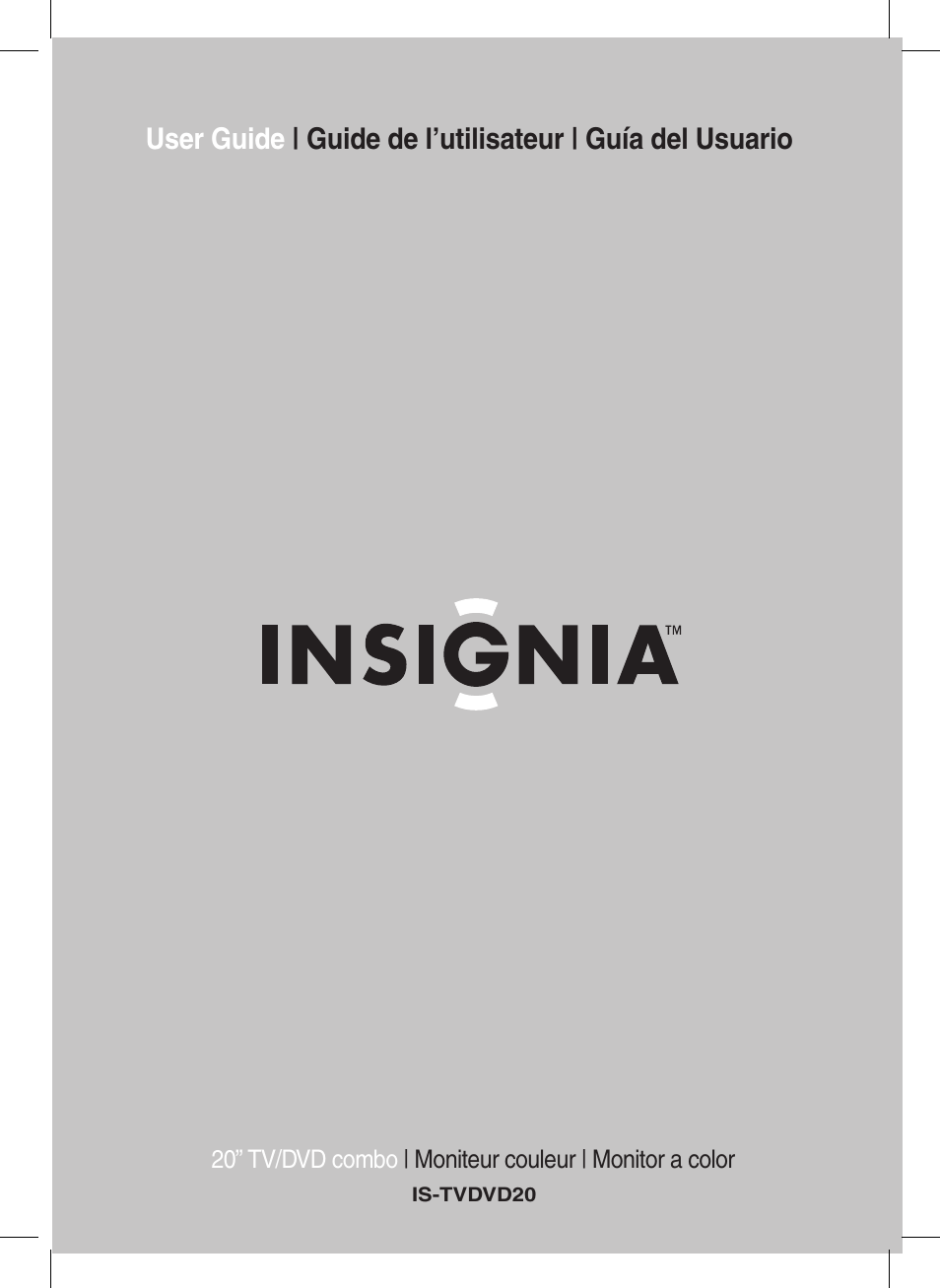 Insignia IS-TVDVD20 User Manual | 44 pages