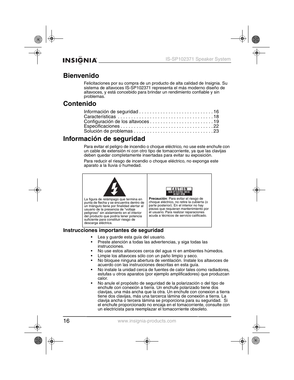 Insignia IS-SP102371 User Manual | Page 18 / 26