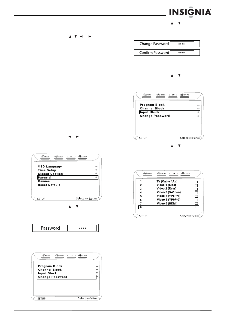 Ajuste de los controles de los padres | Insignia NS-LCD42 User Manual | Page 39 / 48