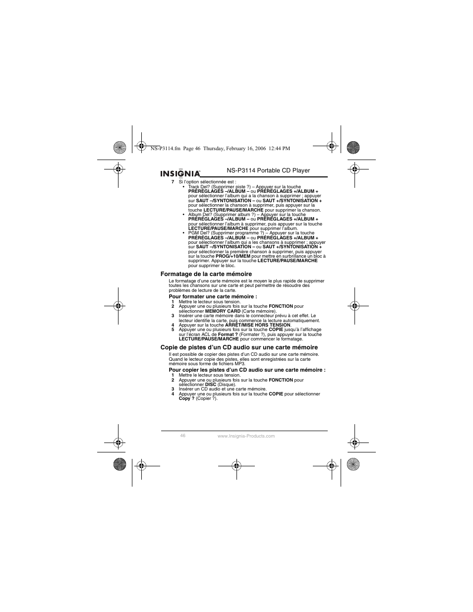 Insignia NS-P3114 User Manual | Page 48 / 96