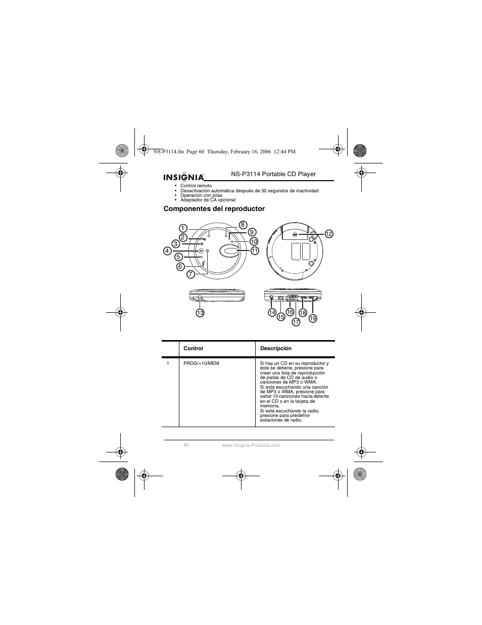 Insignia NS-P3114 User Manual | Page 62 / 96