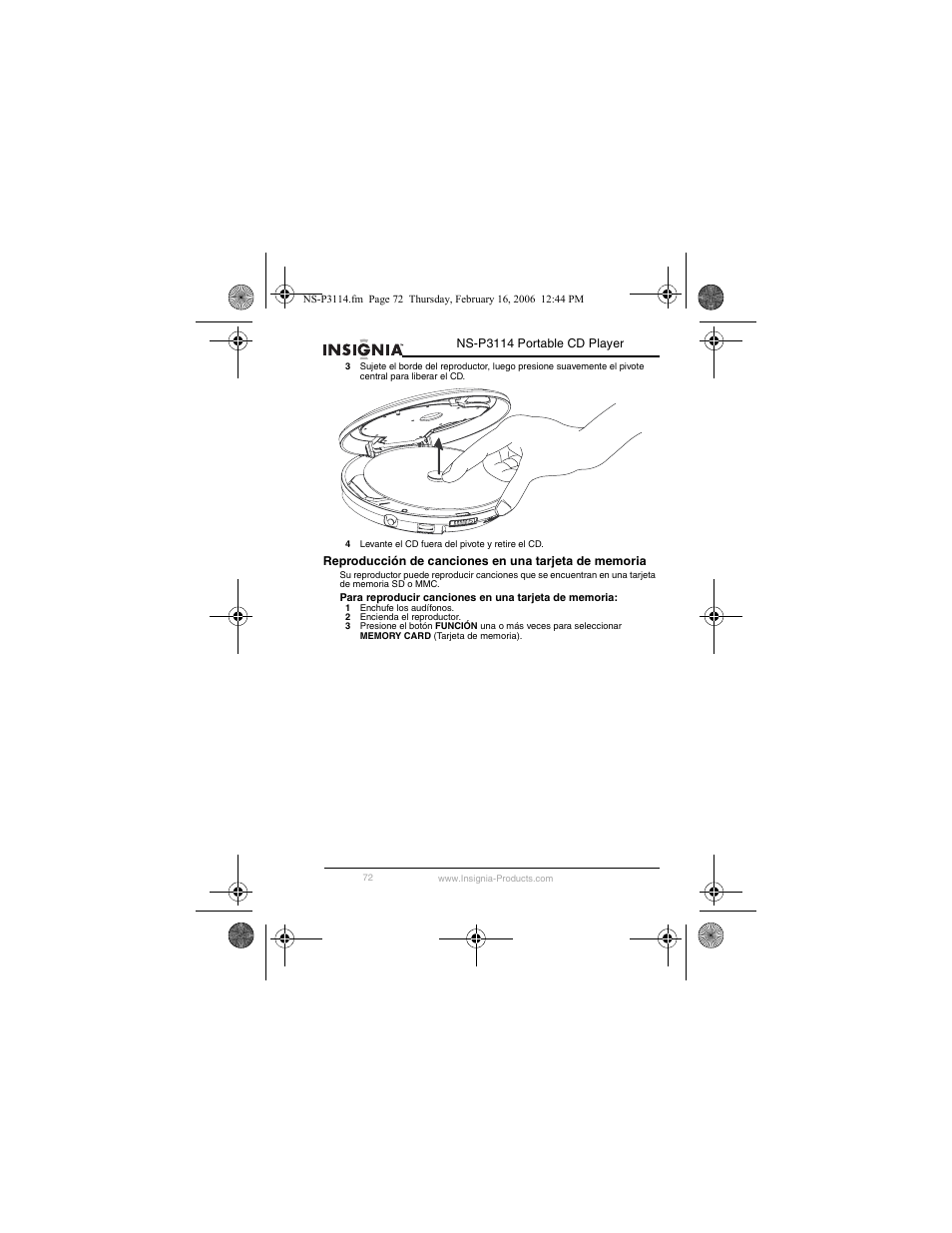 Insignia NS-P3114 User Manual | Page 74 / 96