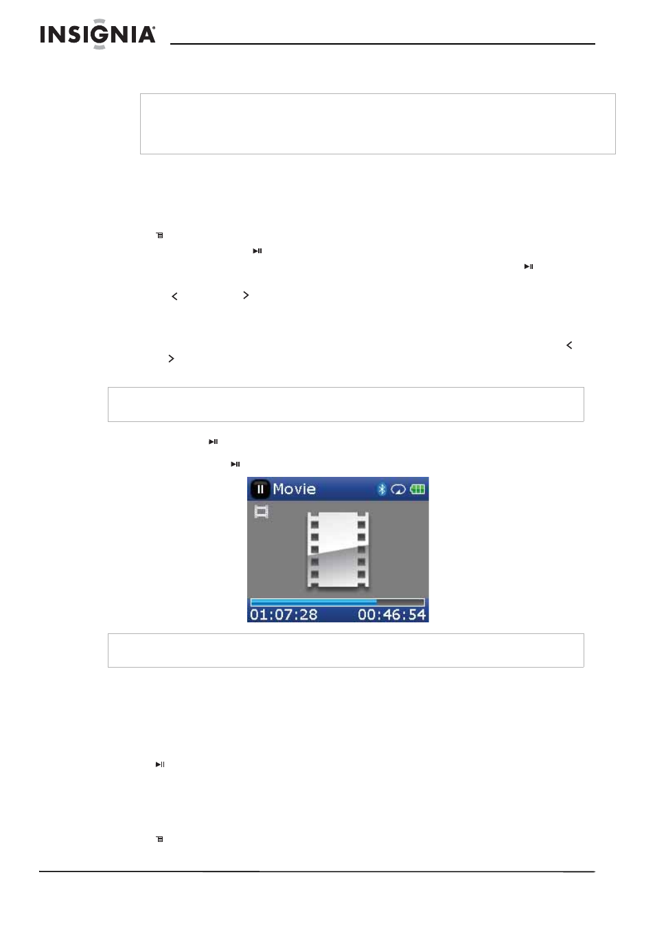 Viendo videos, Navegando los videos, Borrando videos | Borrando archivos | Insignia NS-2V17 User Manual | Page 54 / 68