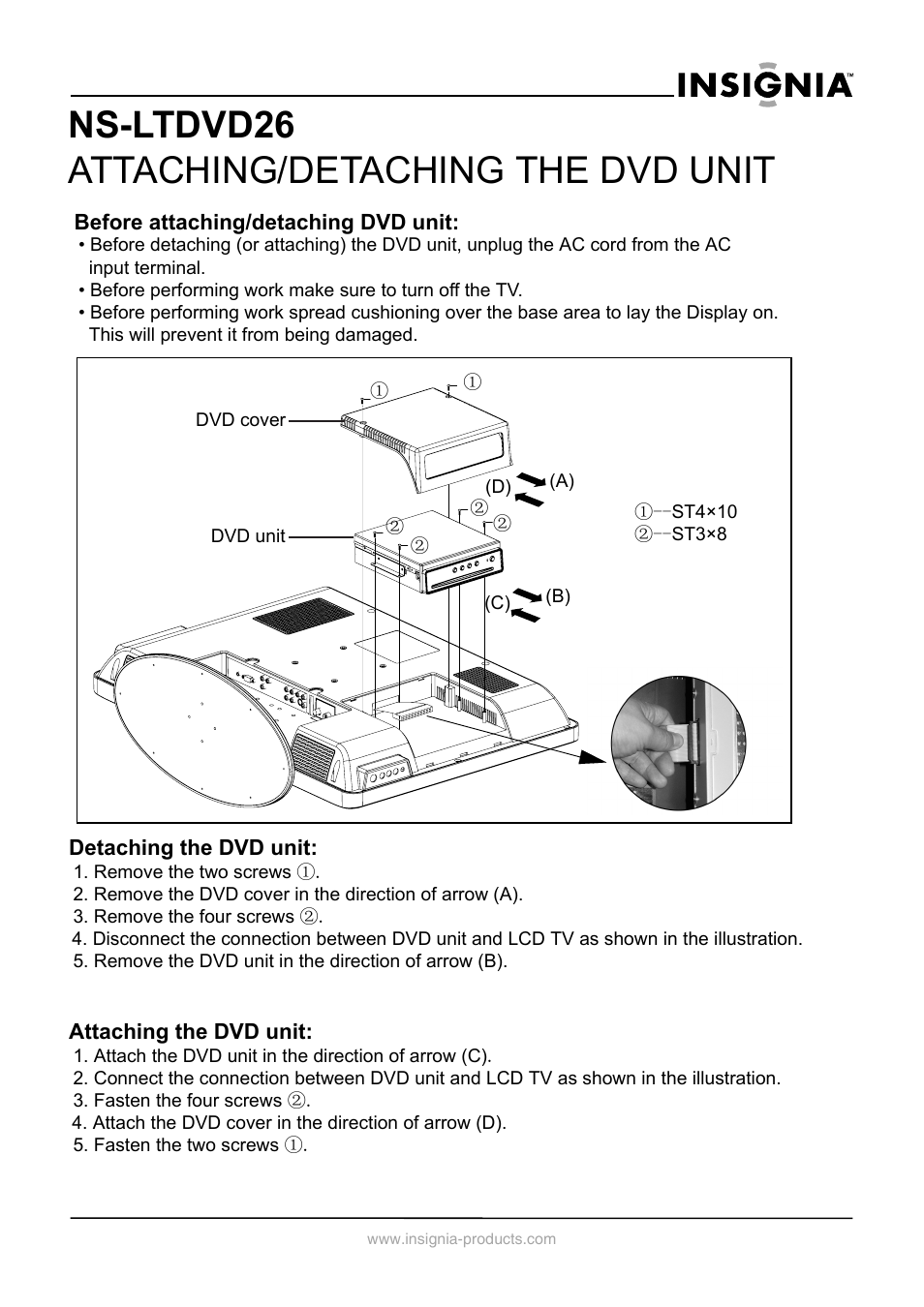 Insignia ns-ltdvd26 User Manual | 1 page