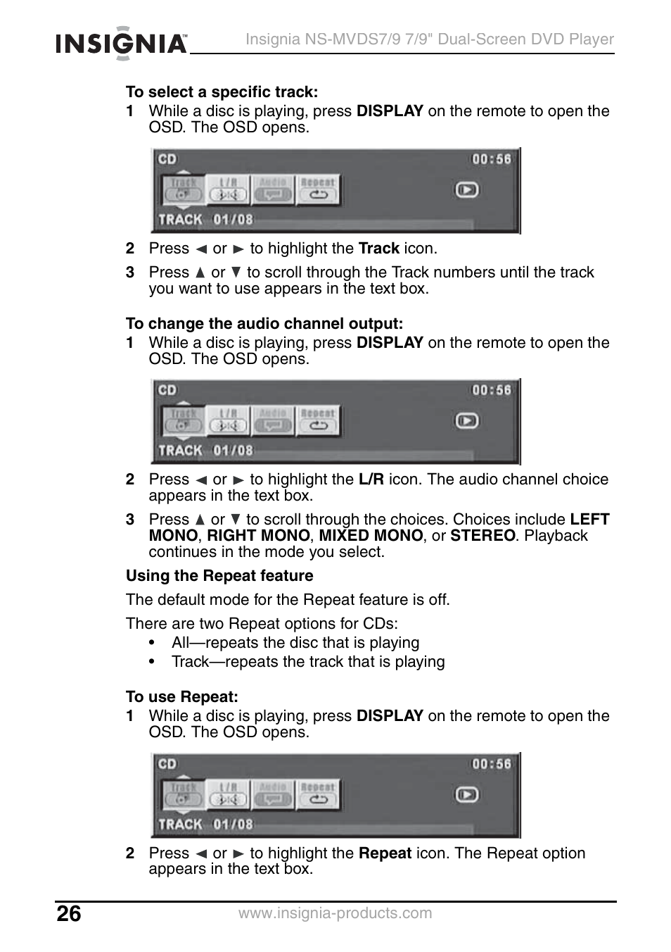 Insignia NS-MVDS7 User Manual | Page 26 / 48