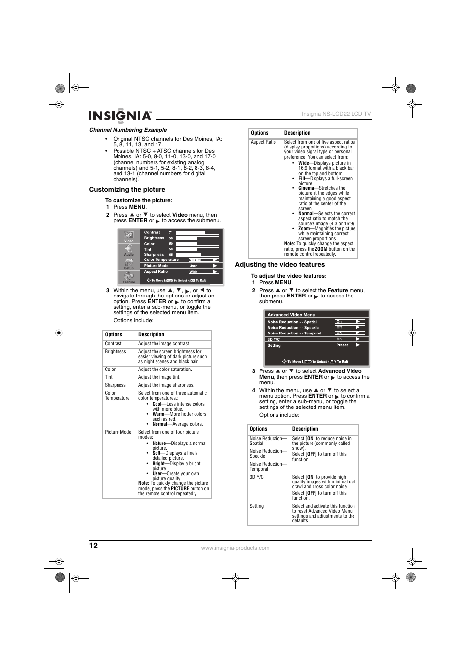 Insignia NS-LCD22 User Manual | Page 14 / 76