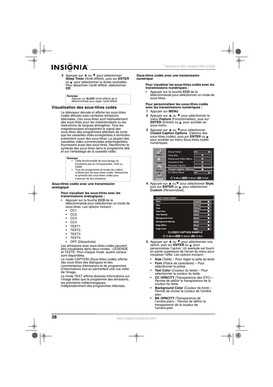 Insignia NS-LCD22 User Manual | Page 40 / 76