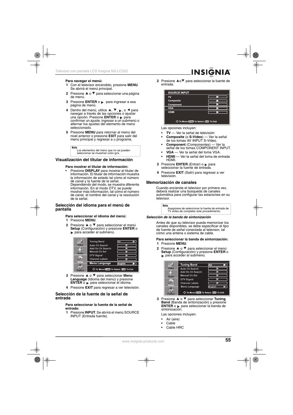 Insignia NS-LCD22 User Manual | Page 57 / 76