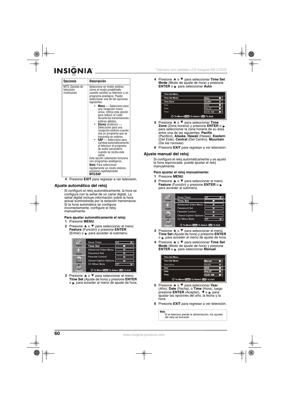 Insignia NS-LCD22 User Manual | Page 62 / 76