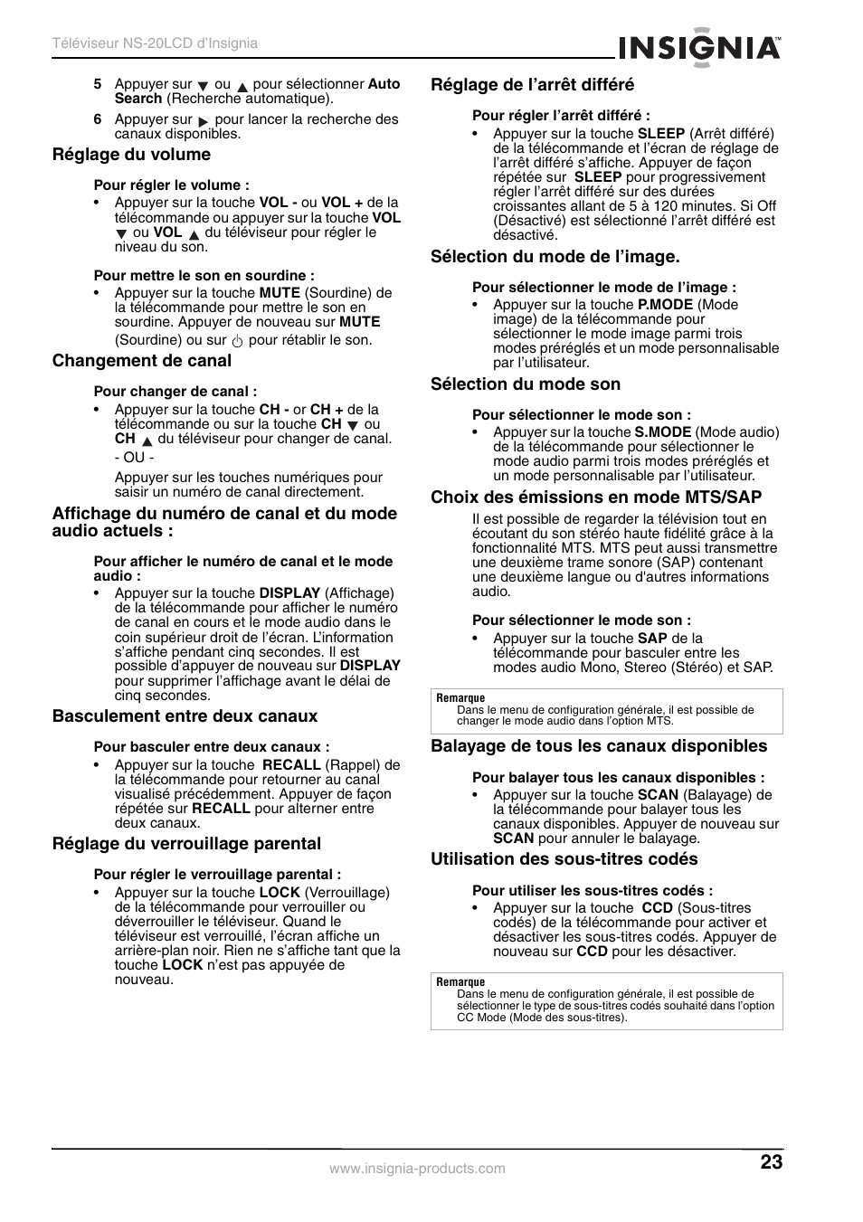 Insignia NS-20LCD User Manual | Page 25 / 48