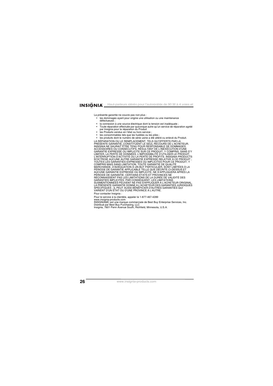 Insignia NS-S6900 User Manual | Page 26 / 40