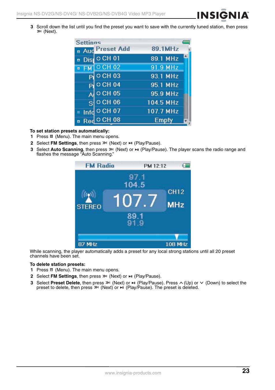Insignia NS-DVB2G/DVB4G User Manual | Page 25 / 72