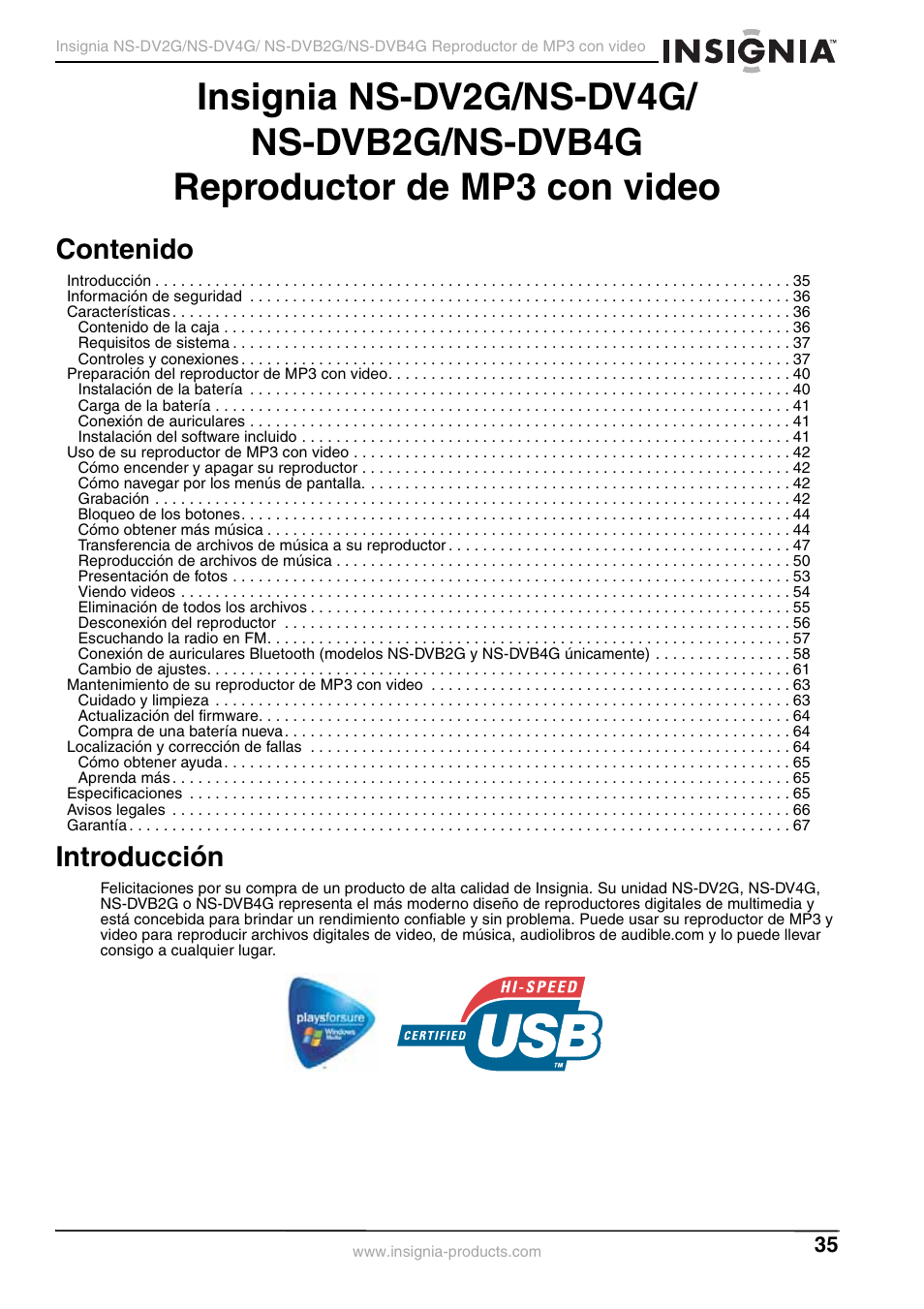 Insignia NS-DVB2G/DVB4G User Manual | Page 37 / 72
