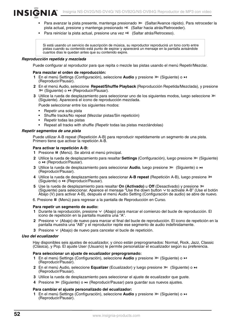 Insignia NS-DVB2G/DVB4G User Manual | Page 54 / 72