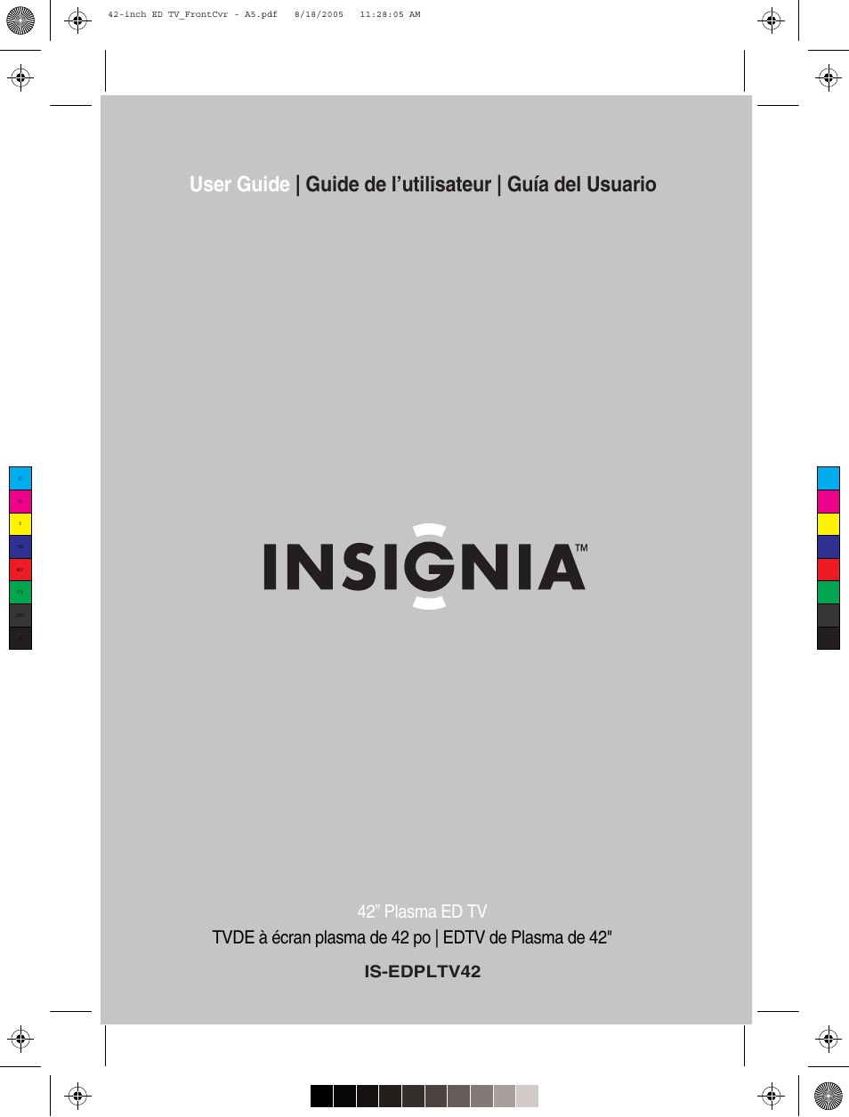 Insignia IS-EDPLTV42 User Manual | 106 pages
